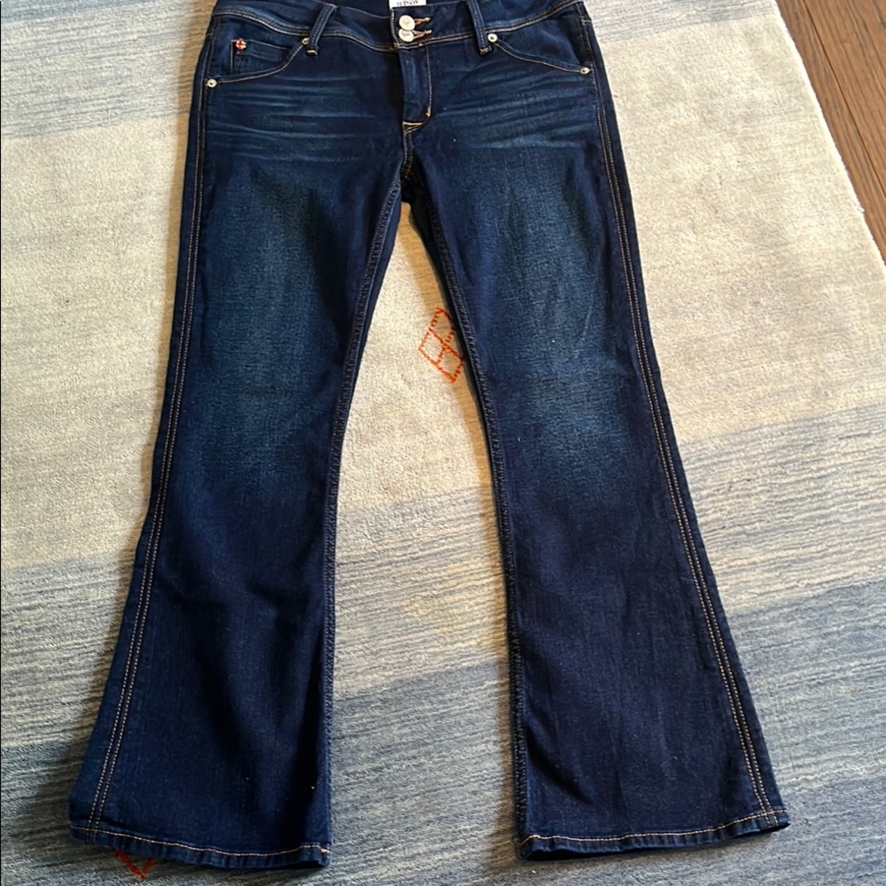 Hudson Jeans Blue Flare Wide Leg Denim